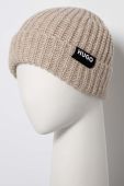 Шерстяна шапка і шарф HUGO колір бежевий