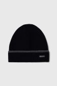 Шапка та шарф з домішкою вовни BOSS колір чорний (3558302)