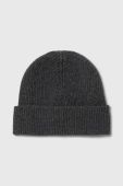 Шапка та шарф з домішкою вовни BOSS колір сірий