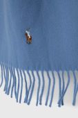 Вовняний шарф Polo Ralph Lauren однотонний колір блакитний (3497247)