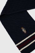 Шарф з домішкою вовни Polo Ralph Lauren колір синій однотонний (3558312)