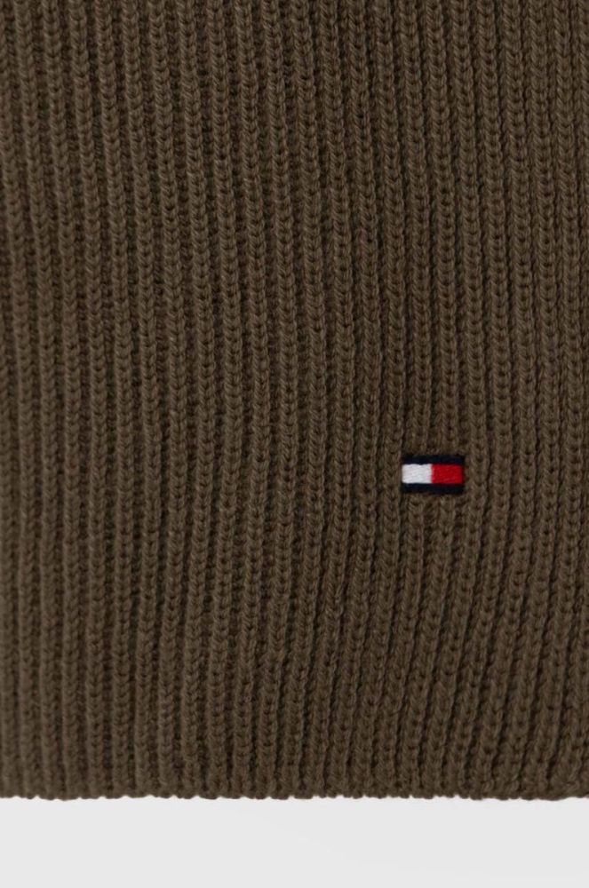 Шарф з домішкою кашеміру Tommy Hilfiger колір зелений однотонний (3421547) фото 2