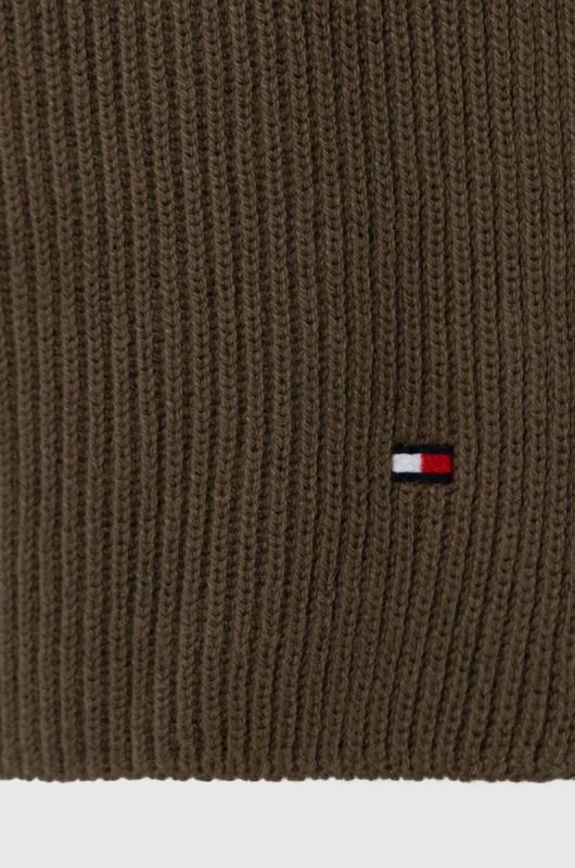 Шарф з домішкою кашеміру Tommy Hilfiger колір зелений однотонний (3421547) фото 2