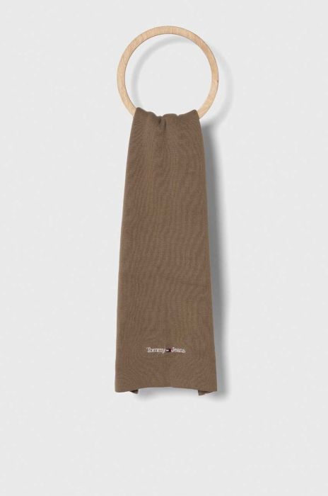 Шарф Tommy Jeans чоловічий колір бежевий з принтом