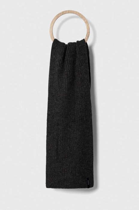 Шарф з домішкою вовни Guess колір сірий однотонний (3648364)