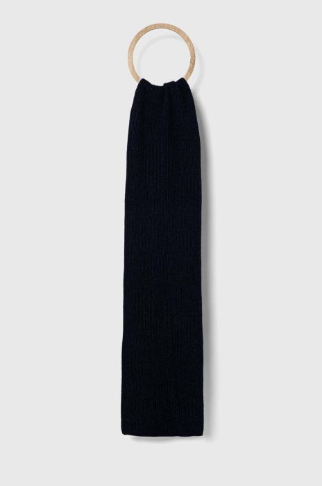 Шарф з домішкою вовни United Colors of Benetton колір синій меланж