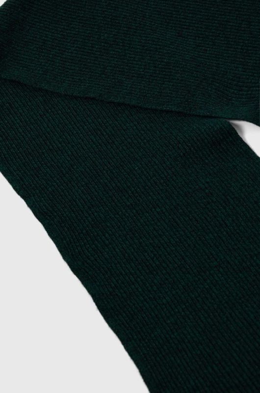 Шарф з домішкою вовни United Colors of Benetton колір зелений меланж фото 2