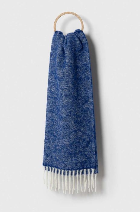 Шарф з домішкою вовни United Colors of Benetton візерунок колір блакитний (3625765)