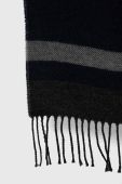 Шарф з домішкою вовни Sisley колір чорний візерунок (3538369)