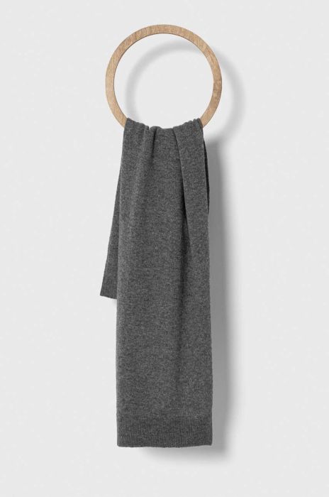 Шарф з домішкою вовни Sisley колір сірий однотонний (3606008)