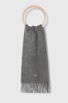 Вовняний шарф Barbour колір сірий однотонний (3486438)