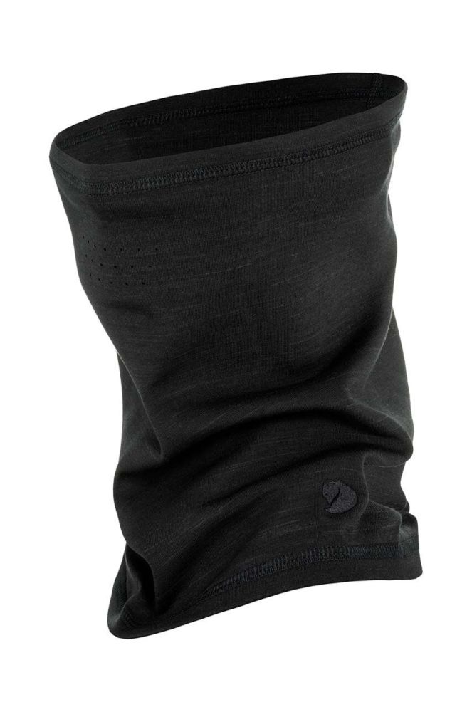 Снуд з домішкою вовни Fjallraven Keb Fleece Neck Gaiter колір чорний однотонний