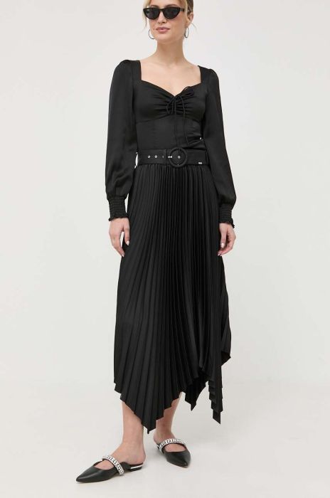 Спідниця Guess колір чорний maxi розкльошена Спідниця Guess колір чорний maxi розкльошена