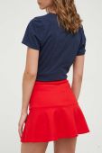 Спідниця Tommy Jeans колір червоний mini розкльошена (3394739)