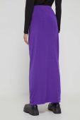 Спідниця Tommy Jeans колір фіолетовий midi пряма