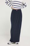 Спідниця Tommy Jeans колір синій midi пряма Спідниця Tommy Jeans колір синій midi пряма