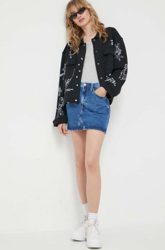 Джинсова спідниця Tommy Jeans mini олівець колір блакитний (3375254) фото 2