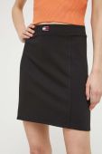 Спідниця Tommy Jeans колір чорний mini пряма (3319820)