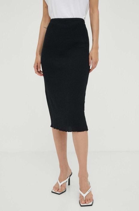 Спідниця Samsoe Samsoe колір чорний midi олівець Спідниця Samsoe Samsoe колір чорний midi олівець