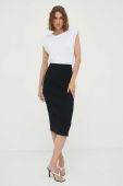 Спідниця Samsoe Samsoe колір чорний midi олівець Спідниця Samsoe Samsoe колір чорний midi олівець
