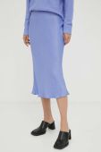 Спідниця Samsoe Samsoe колір фіолетовий midi олівець