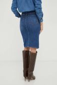 Джинсова спідниця Pinko midi олівець колір блакитний