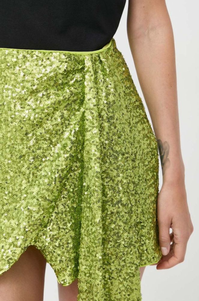 Спідниця Pinko колір зелений mini олівець фото 4