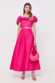 Спідниця Pinko колір рожевий maxi розкльошена Спідниця Pinko колір рожевий maxi розкльошена