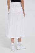 Бавовняна спідниця Dkny колір білий maxi розкльошена