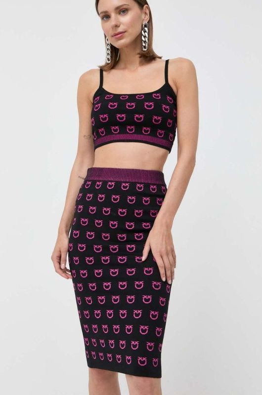 Спідниця Pinko колір чорний mini олівець (3434484)