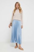 Спідниця Weekend Max Mara midi розкльошена колір блакитний