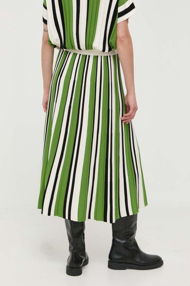 Спідниця Weekend Max Mara колір зелений midi розкльошена (3404266) фото 3