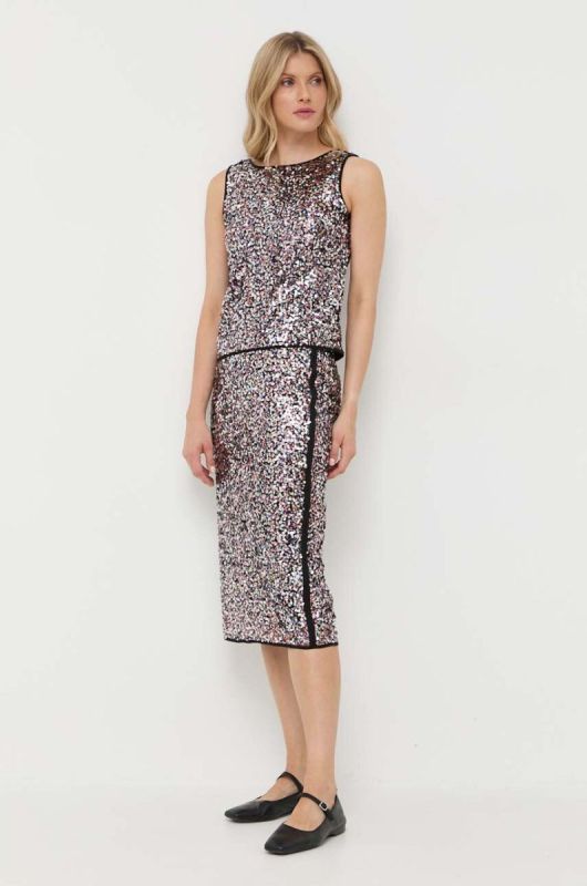 Спідниця Weekend Max Mara midi олівець колір барвистий фото 2