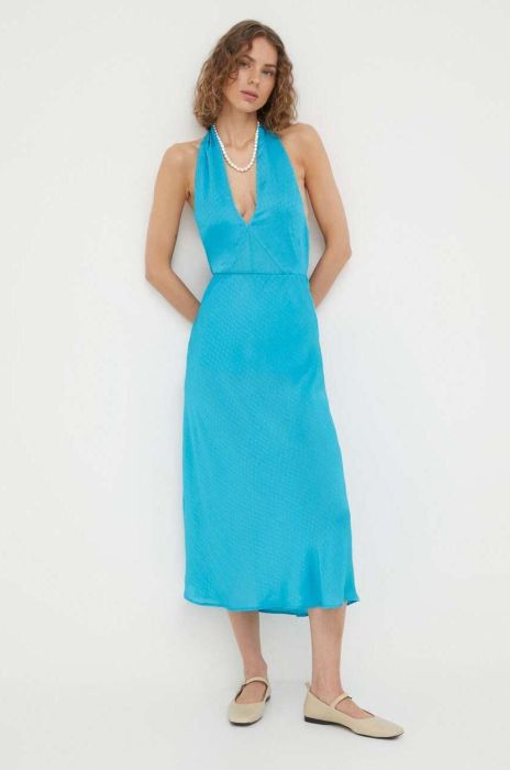 Спідниця Herskind Tween колір бірюзовий midi розкльошена