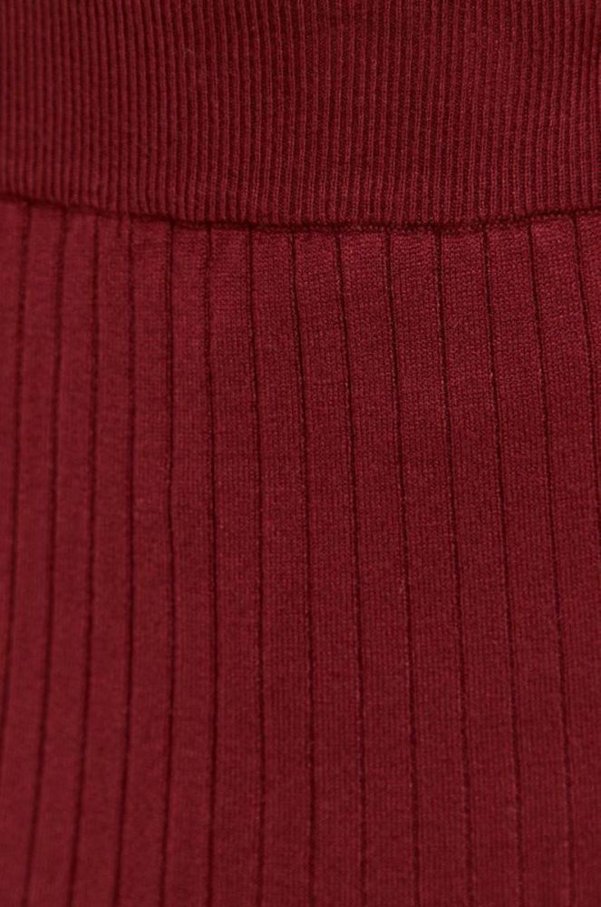 Спідниця Max Mara Leisure колір бордовий midi пряма фото 4