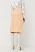 Спідниця Patrizia Pepe колір помаранчевий midi пряма