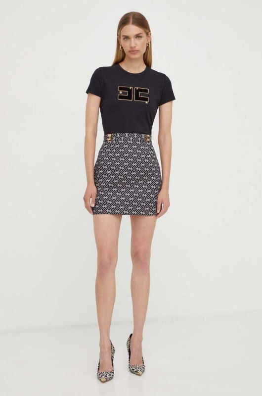 Спідниця Elisabetta Franchi колір чорний mini олівець фото 2