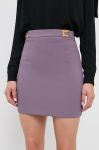 Спідниця Elisabetta Franchi колір фіолетовий mini пряма Спідниця Elisabetta Franchi колір фіолетовий mini пряма