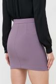 Спідниця Elisabetta Franchi колір фіолетовий mini пряма