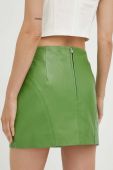 Шкіряна спідниця Remain колір зелений mini олівець Шкіряна спідниця Remain колір зелений mini олівець