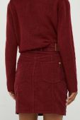 Вельветова спідниця Pepe Jeans Vicky колір бордовий mini пряма Вельветова спідниця Pepe Jeans Vicky колір бордовий mini пряма