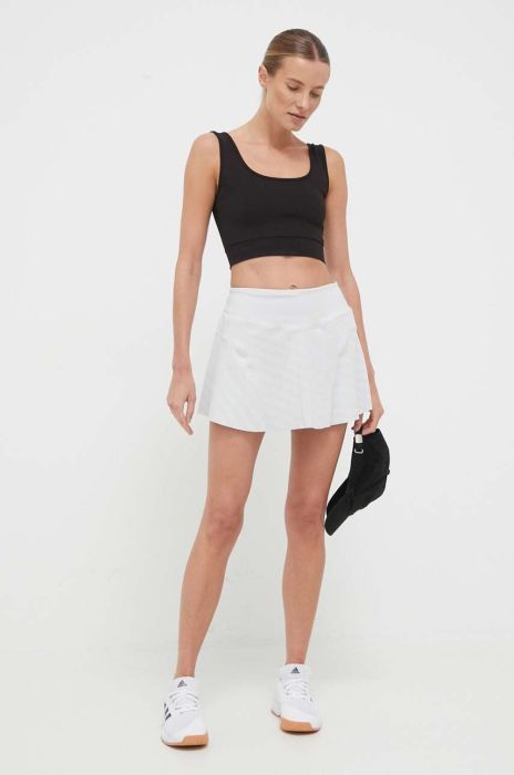Двостороння спортивна спідниця adidas Performance Match Pro колір сірий mini розкльошена