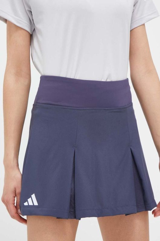 Спортивна спідниця adidas Performance Club mini розкльошена колір блакитний фото 2