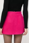 Вовняна спідниця Red Valentino колір рожевий mini розкльошена Вовняна спідниця Red Valentino колір рожевий mini розкльошена
