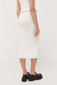 Спідниця Armani Exchange колір бежевий midi олівець