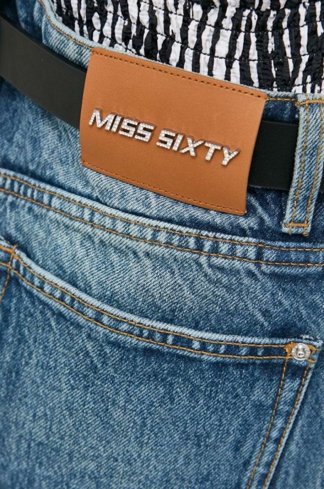 Джинсова спідниця Miss Sixty колір синій mini пряма фото 5