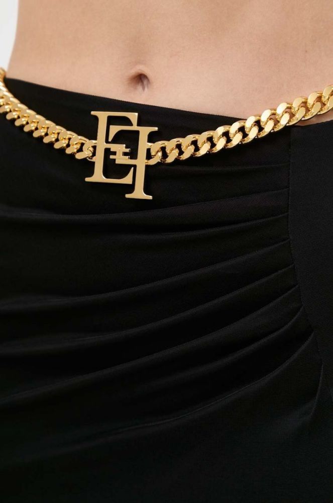 Спідниця Elisabetta Franchi колір чорний maxi пряма фото 5