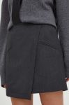 Спідниця з домішкою вовни Alohas Carolina колір сірий mini олівець Спідниця з домішкою вовни Alohas Carolina колір сірий mini олівець