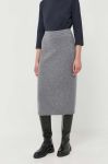 Вовняна спідниця Weekend Max Mara колір сірий midi олівець (3404287) Вовняна спідниця Weekend Max Mara колір сірий midi олівець (3404287)