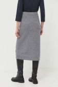 Вовняна спідниця Weekend Max Mara колір сірий midi олівець (3404287)